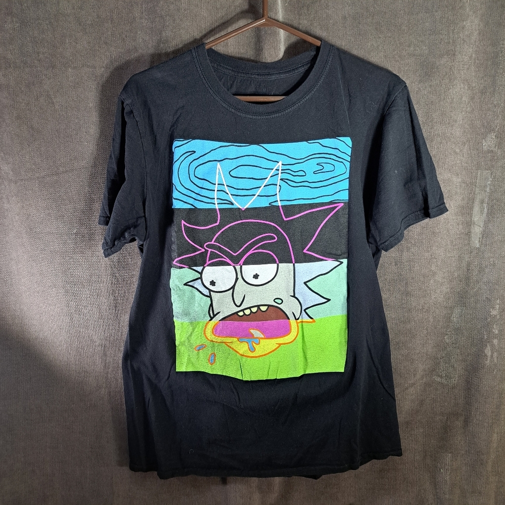 Graphic Short Sleeve Tee - Black with Multicolor Panel